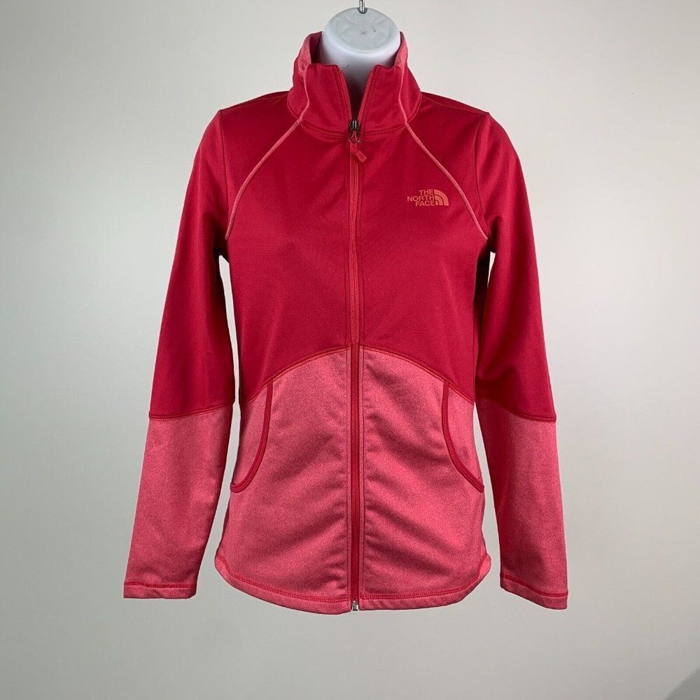 Women's The North Face XS Jacket Lightweight Zip Front Pink Pockets Inner Fleece